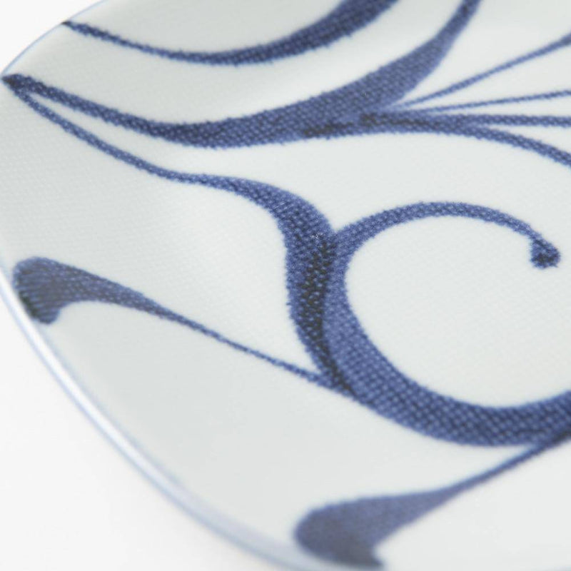 Baizan Kiln Arabesque Tobe Square Plate - MUSUBI KILN - Quality Japanese Tableware and Gift