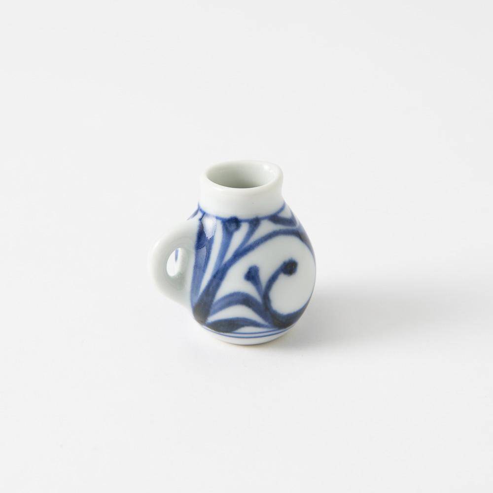 Baizan Kiln Blue Arabesque Tobe Creamer - MUSUBI KILN - Quality Japanese Tableware and Gift