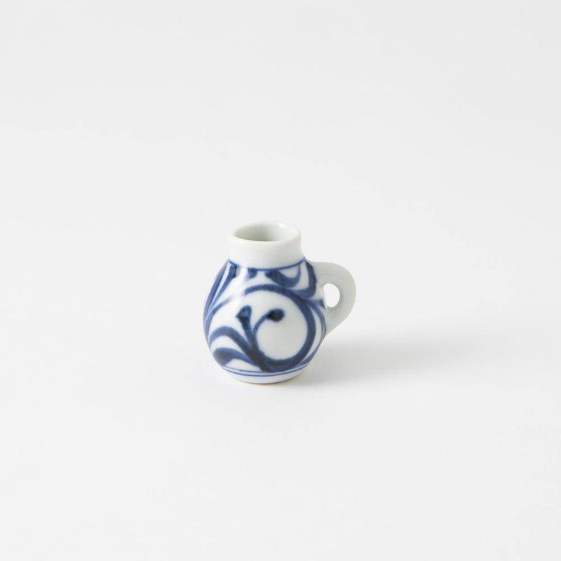 Baizan Kiln Blue Arabesque Tobe Creamer - MUSUBI KILN - Quality Japanese Tableware and Gift