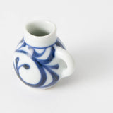 Baizan Kiln Blue Arabesque Tobe Creamer - MUSUBI KILN - Quality Japanese Tableware and Gift