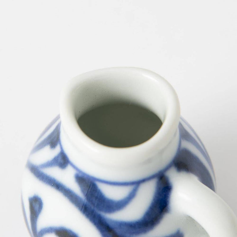 Baizan Kiln Blue Arabesque Tobe Creamer - MUSUBI KILN - Quality Japanese Tableware and Gift