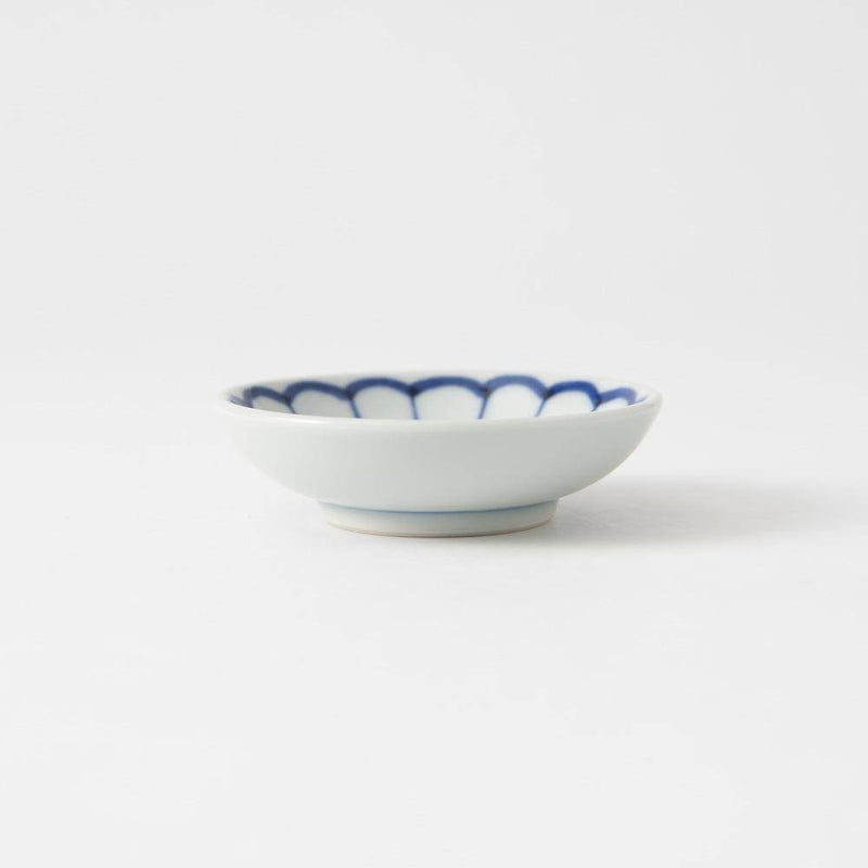 Baizan Kiln Chrysanthemum Tobe Sauce Plate - MUSUBI KILN - Quality Japanese Tableware and Gift