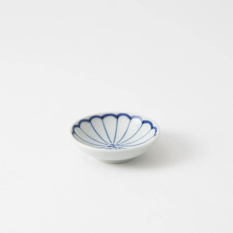 Baizan Kiln Chrysanthemum Tobe Sauce Plate - MUSUBI KILN - Quality Japanese Tableware and Gift