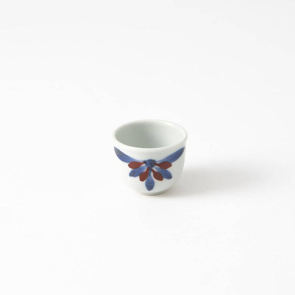 Baizan Kiln GOSU Red Chrysanthemum Ochoko Sake Cup - MUSUBI KILN - Quality Japanese Tableware and Gift