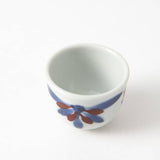 Baizan Kiln GOSU Red Chrysanthemum Ochoko Sake Cup - MUSUBI KILN - Quality Japanese Tableware and Gift