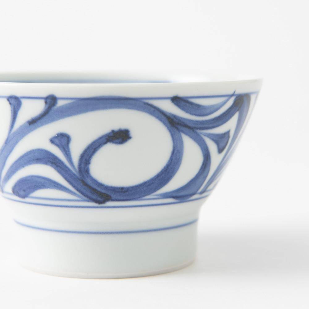 Baizan Kiln Kurawanka Arabesque Japanese Rice Bowl - MUSUBI KILN - Quality Japanese Tableware and Gift