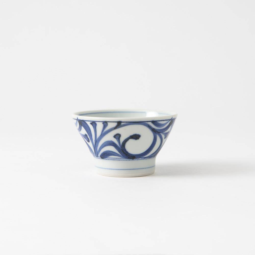 Baizan Kiln Kurawanka Arabesque Small Japanese Rice Bowl - MUSUBI KILN - Quality Japanese Tableware and Gift