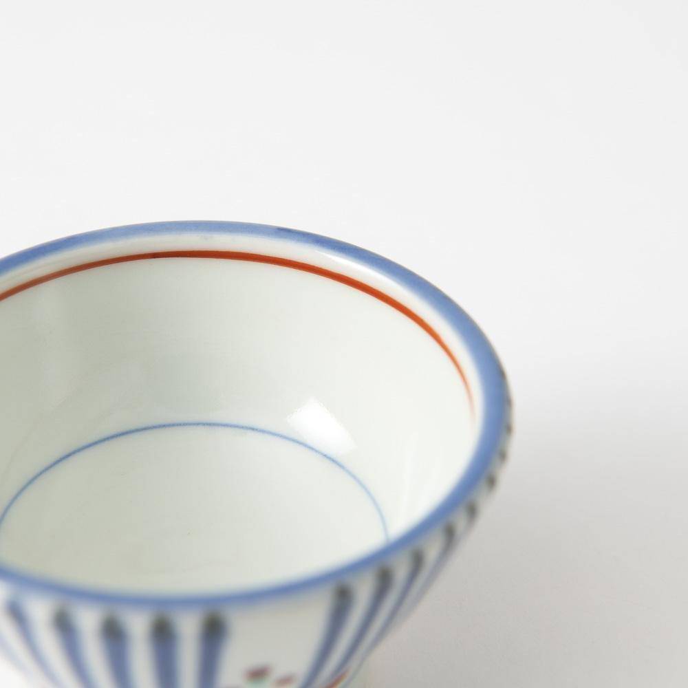 Baizan Kiln Kurawanka Stripe Tobe Kobachi Bowl - MUSUBI KILN - Quality Japanese Tableware and Gift