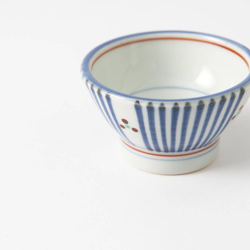 Baizan Kiln Kurawanka Stripe Tobe Kobachi Bowl - MUSUBI KILN - Quality Japanese Tableware and Gift