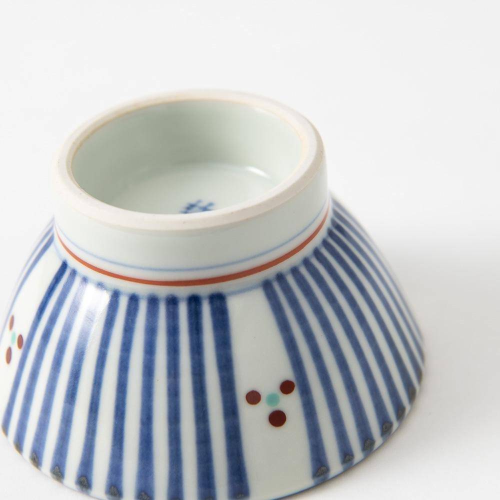 Baizan Kiln Kurawanka Stripe Tobe Kobachi Bowl - MUSUBI KILN - Quality Japanese Tableware and Gift