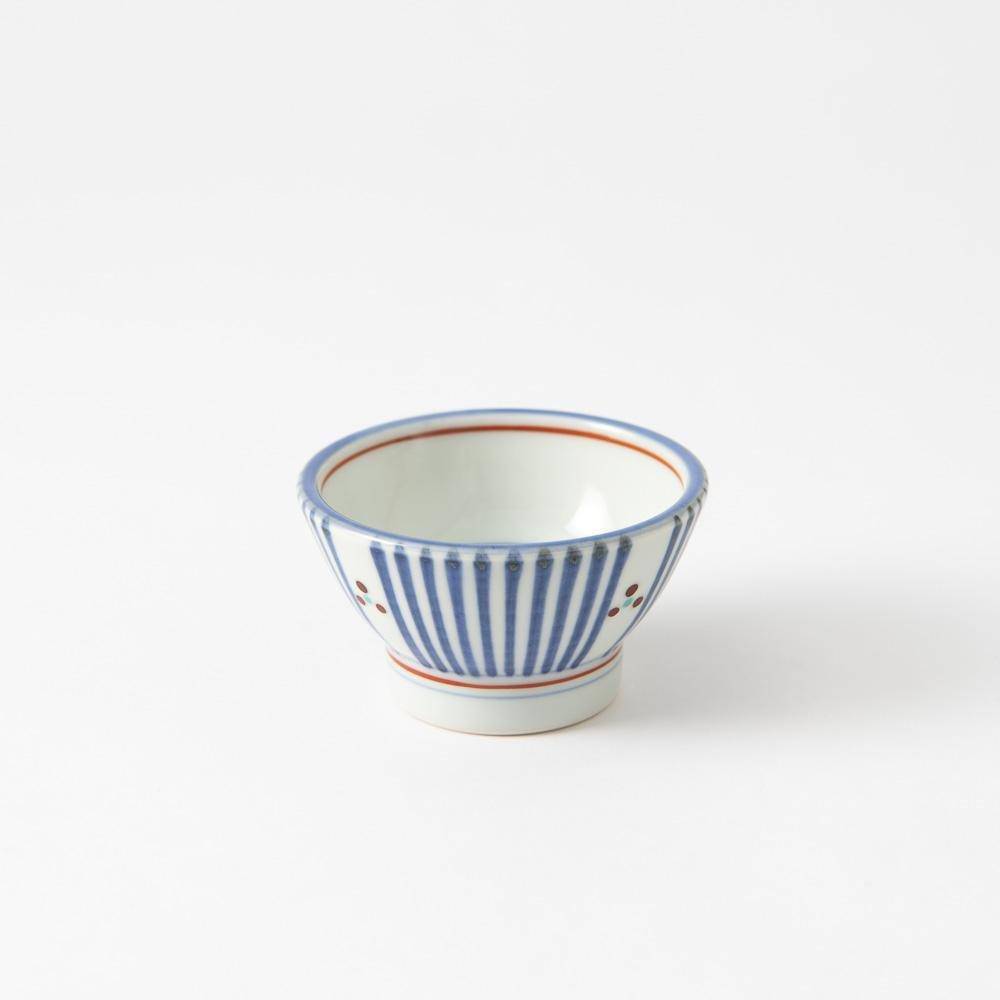 Baizan Kiln Kurawanka Stripe Tobe Kobachi Bowl - MUSUBI KILN - Quality Japanese Tableware and Gift