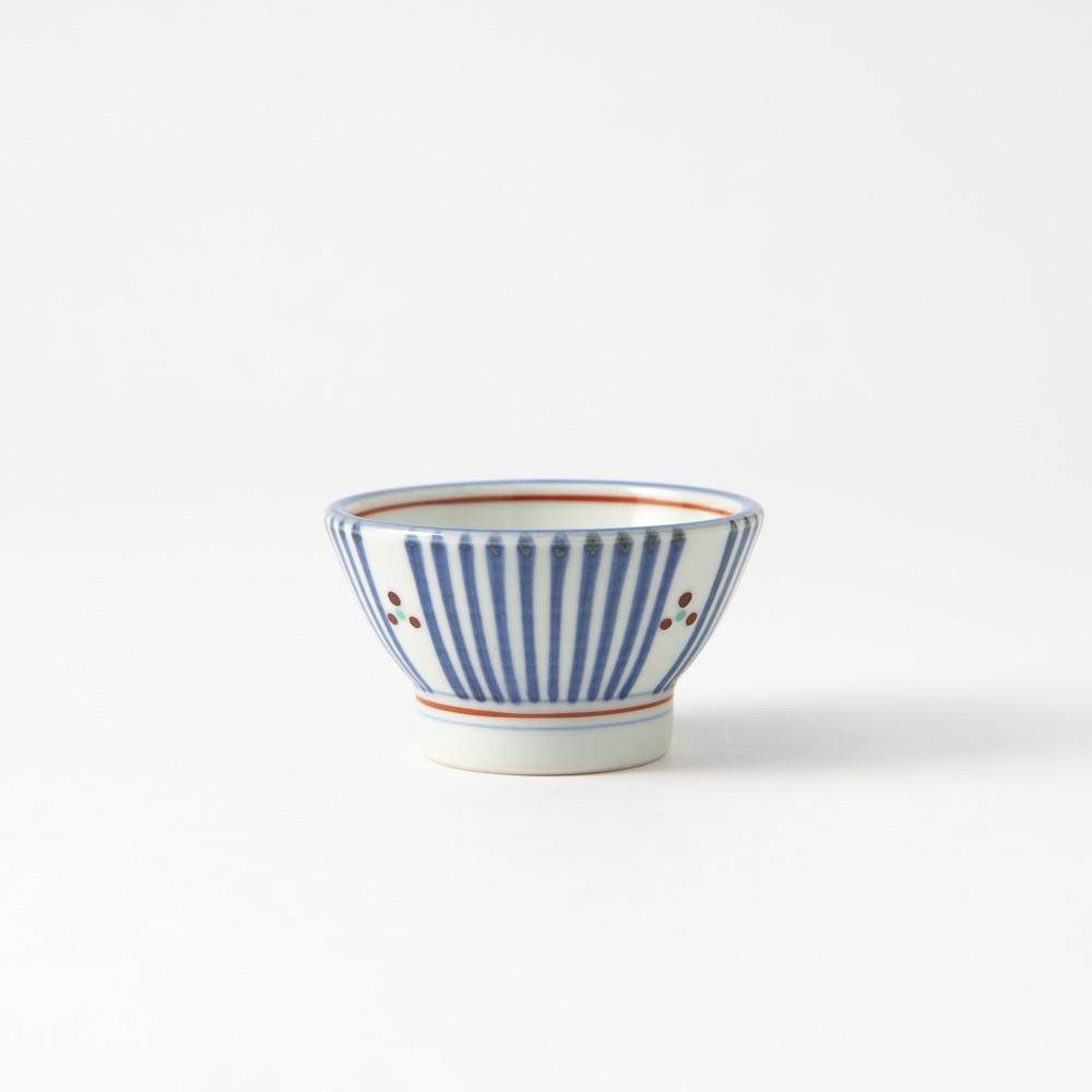 Baizan Kiln Kurawanka Stripe Tobe Kobachi Bowl - MUSUBI KILN - Quality Japanese Tableware and Gift