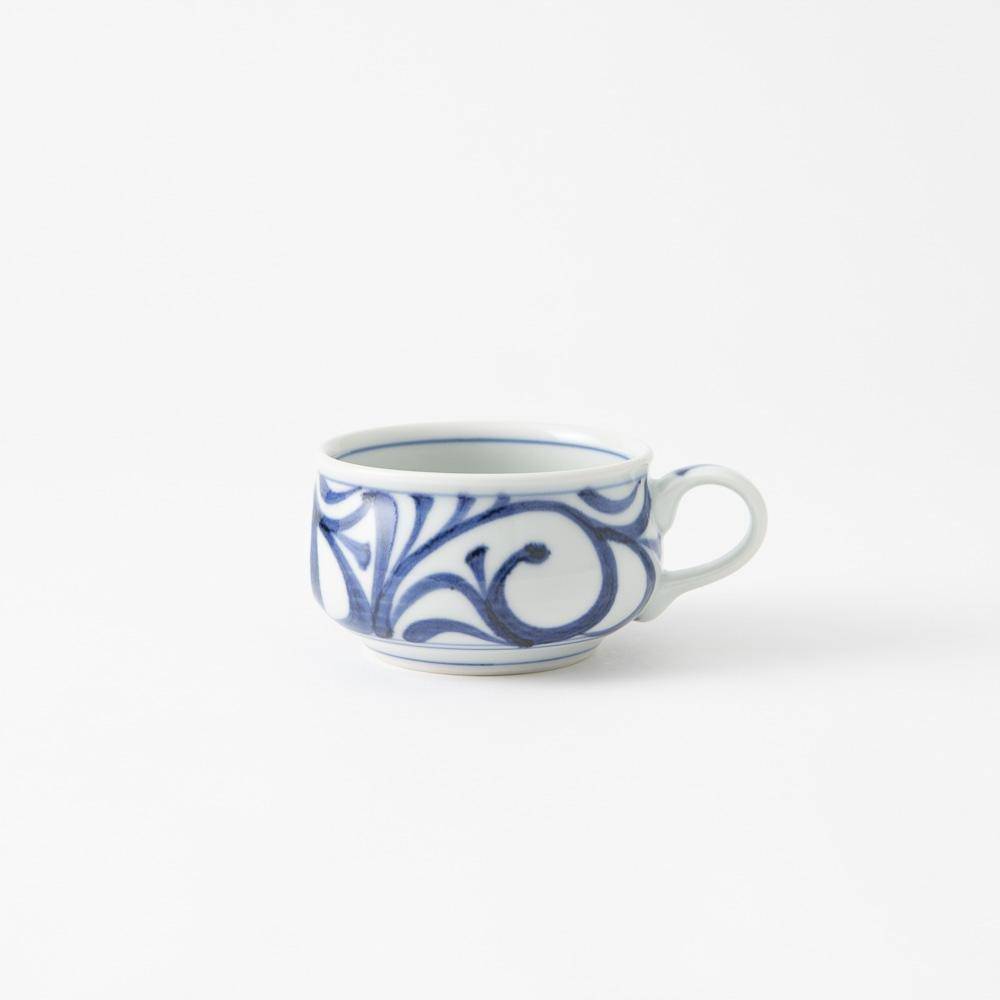 Baizan Kiln Small Arabesque Tobe Soup Cup - MUSUBI KILN - Quality Japanese Tableware and Gift