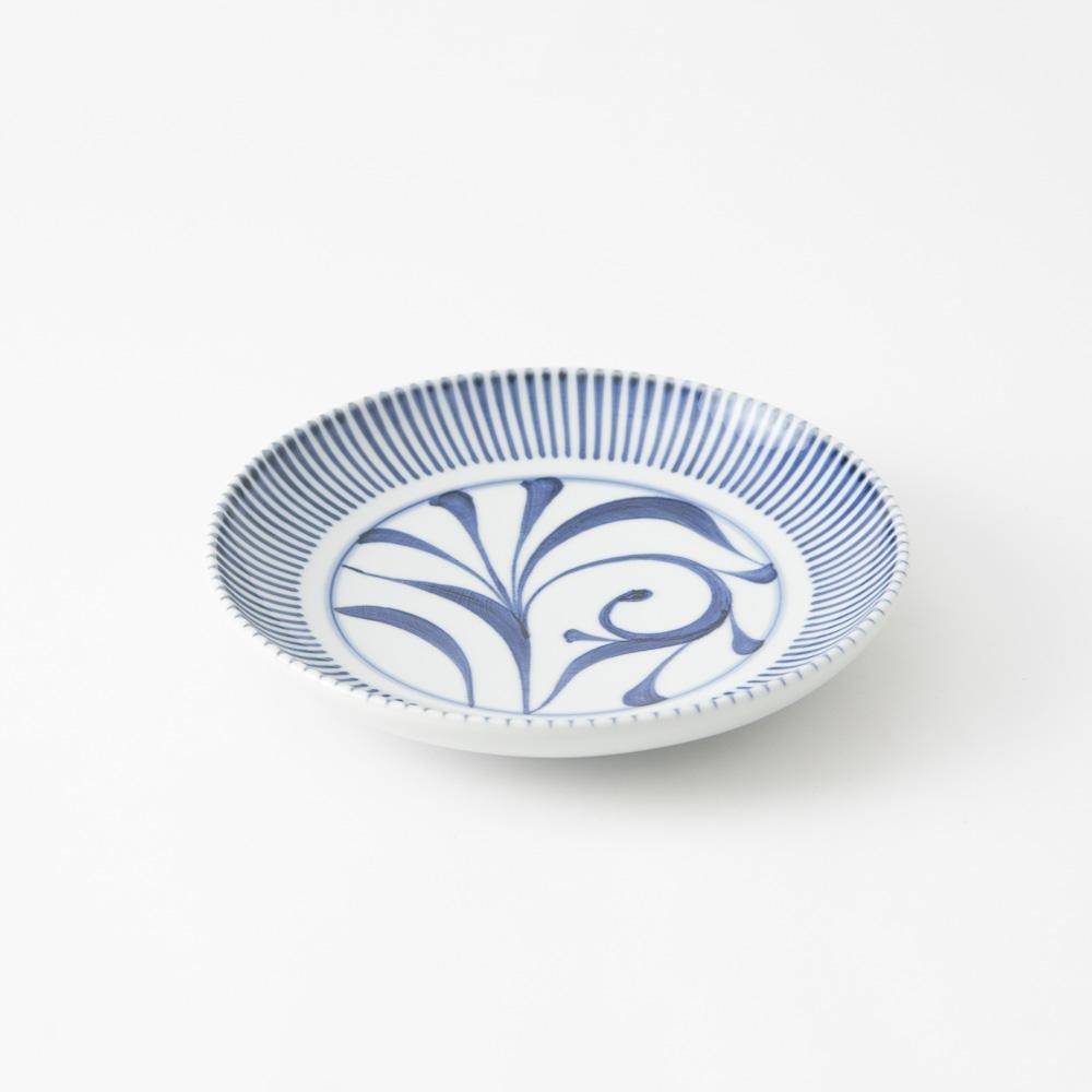 Baizan Kiln TOKUSA Arabesque Tobe Round Plate - MUSUBI KILN - Quality Japanese Tableware and Gift