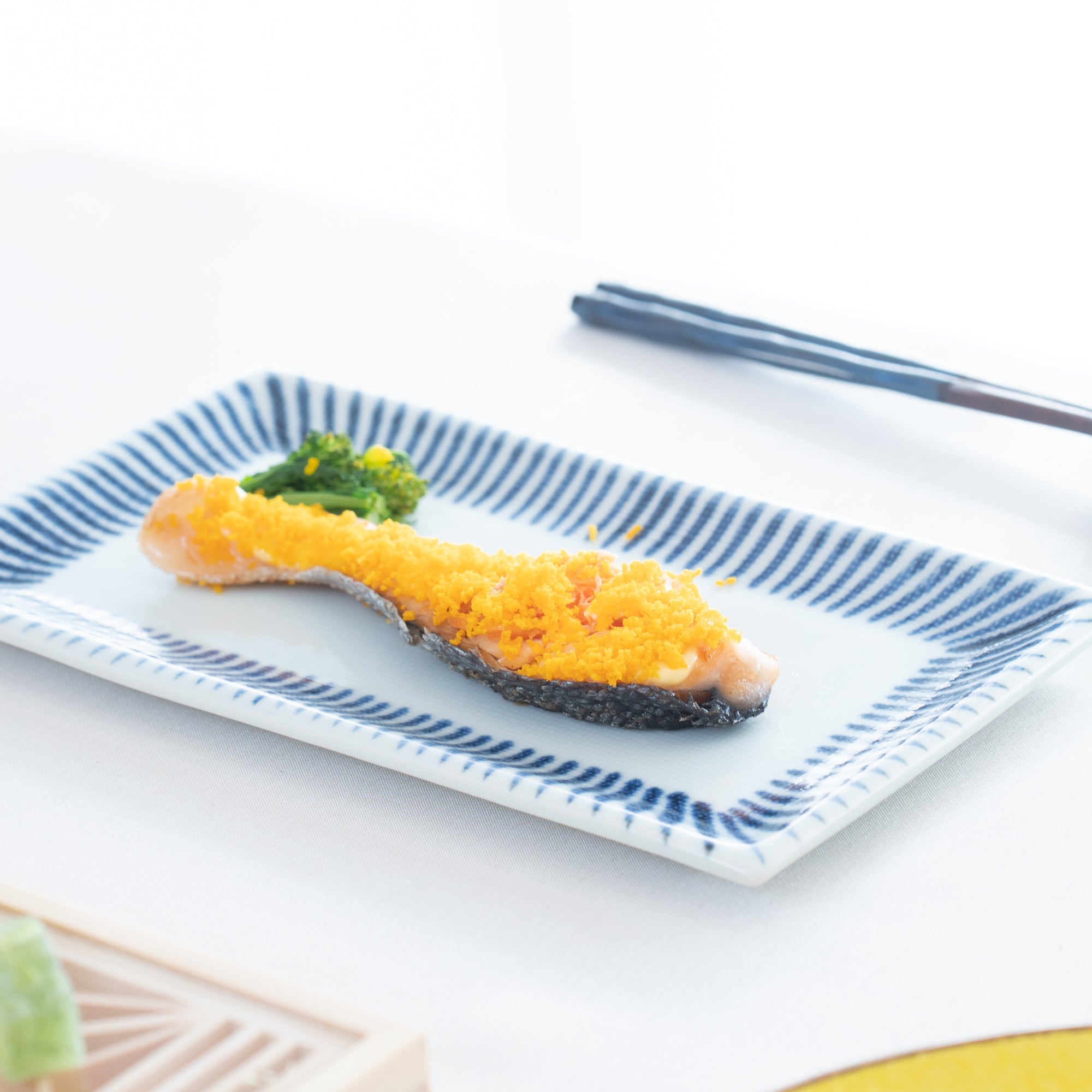 Baizan Kiln TOKUSA Tobe Rectangle Plate 10in - MUSUBI KILN - Quality Japanese Tableware and Gift