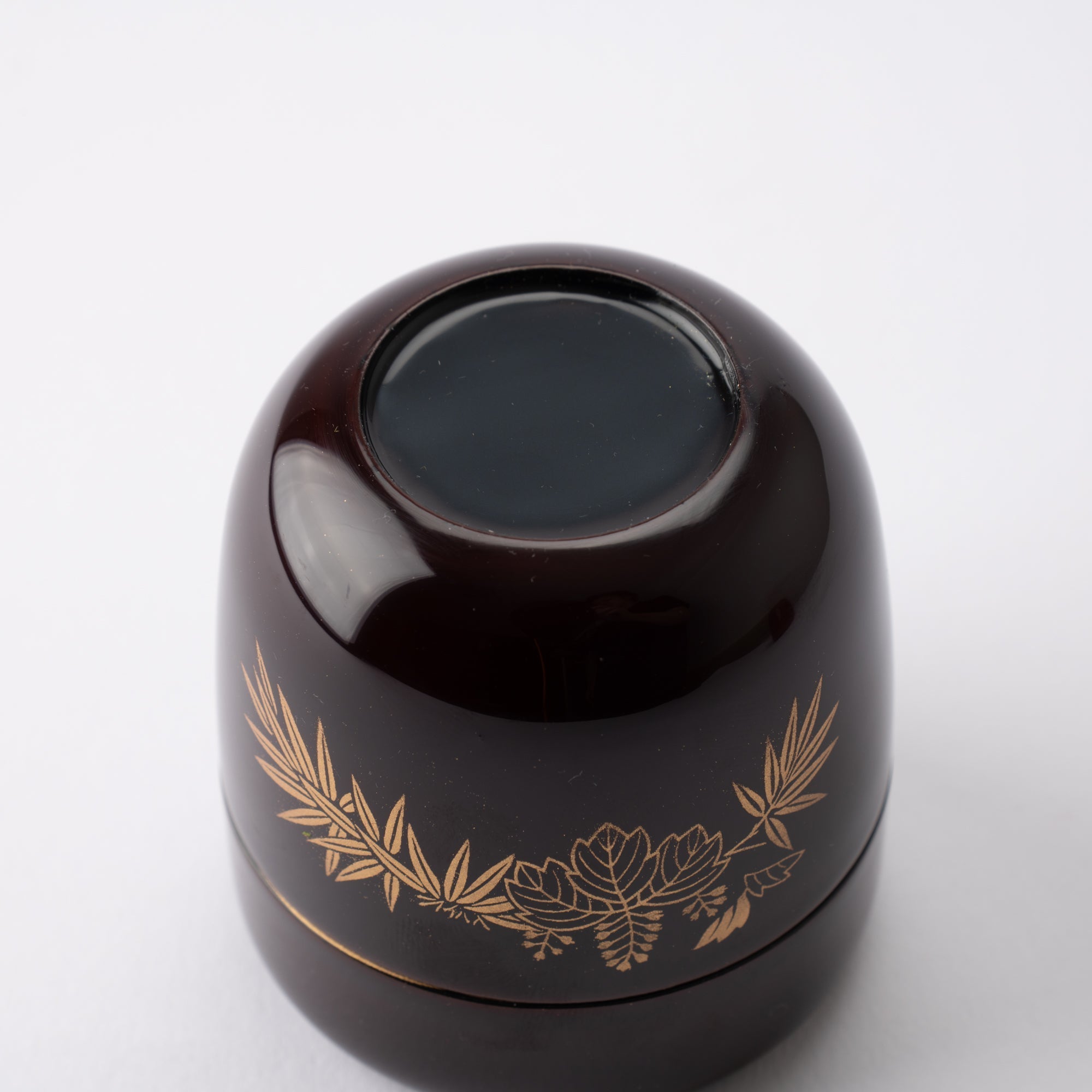 Bamboo Grass and Paulownia Yamanaka Lacquerware Natsume Matcha Container - MUSUBI KILN - Quality Japanese Tableware and Gift