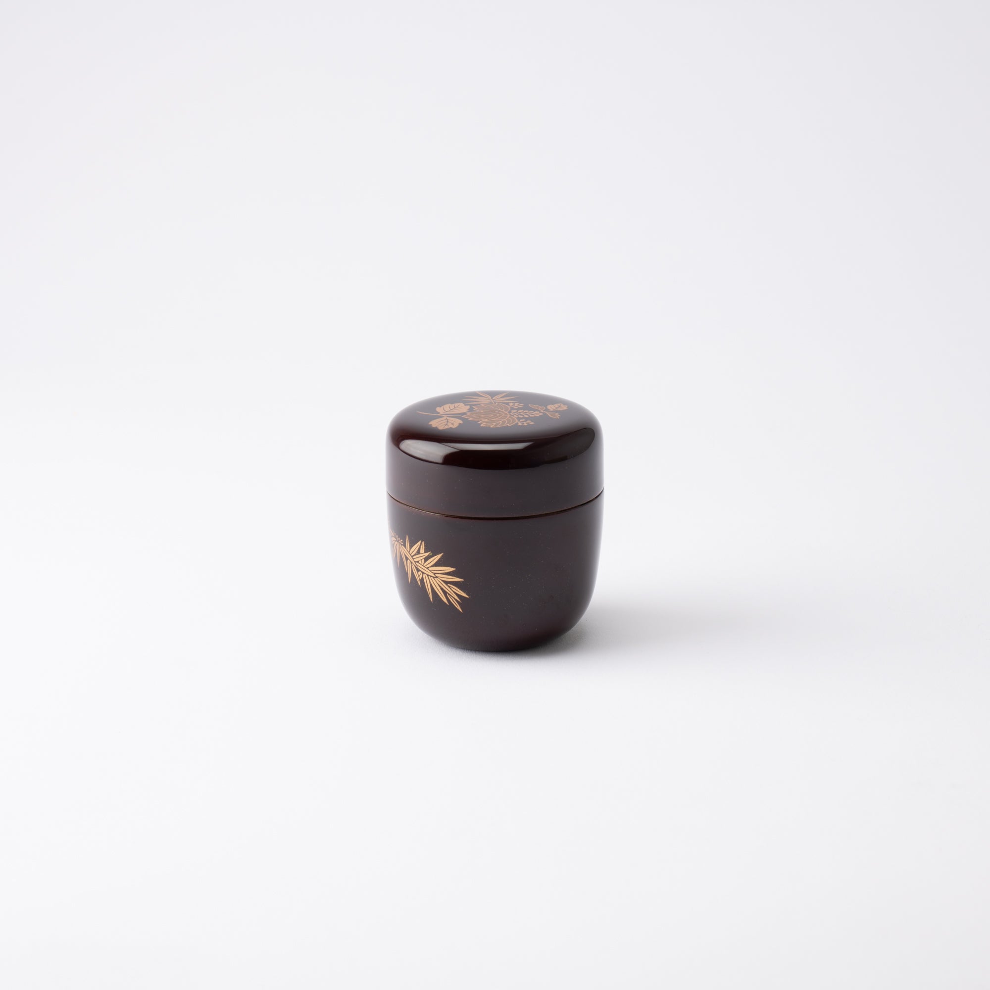 Bamboo Grass and Paulownia Yamanaka Lacquerware Natsume Matcha Container - MUSUBI KILN - Quality Japanese Tableware and Gift