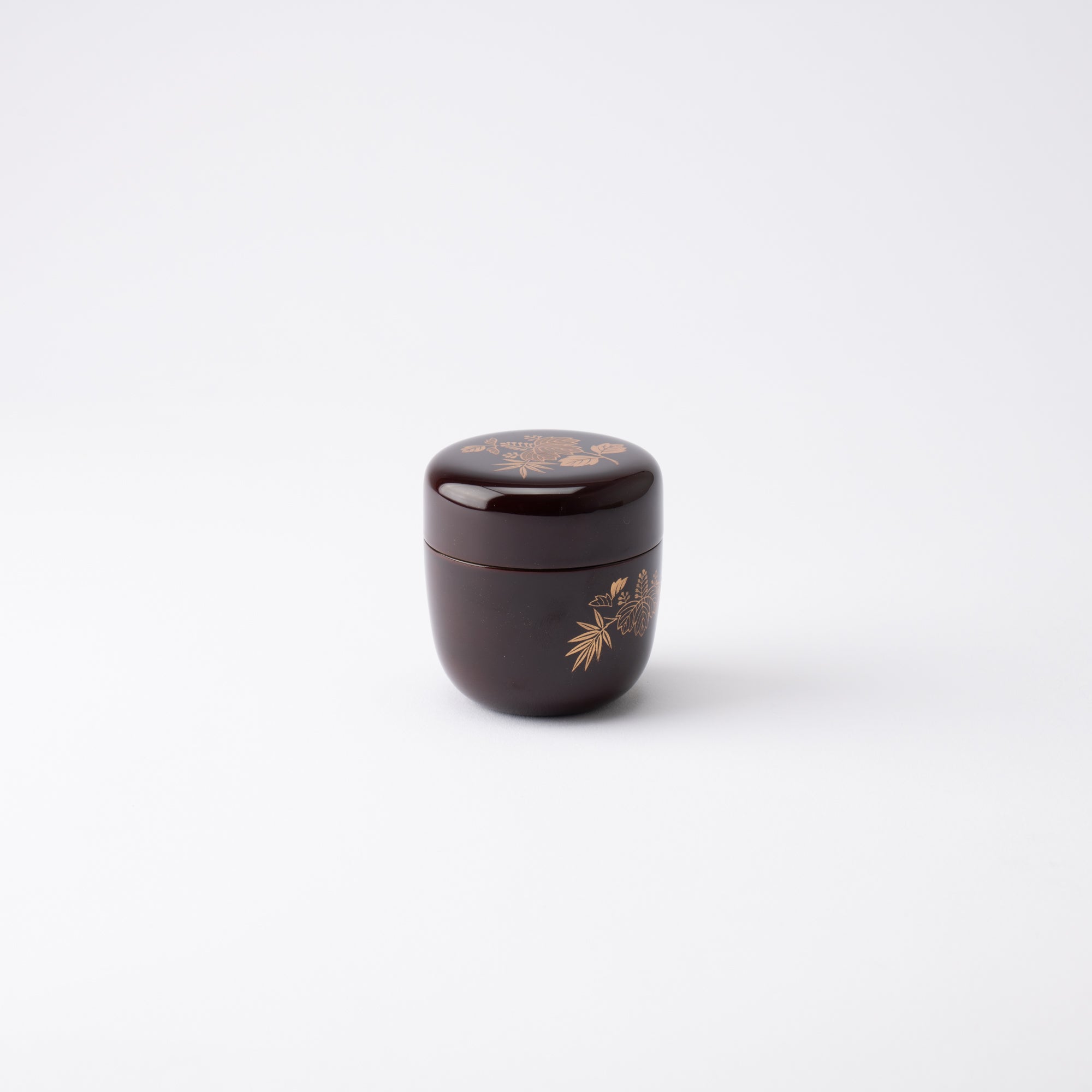 Bamboo Grass and Paulownia Yamanaka Lacquerware Natsume Matcha Container - MUSUBI KILN - Quality Japanese Tableware and Gift