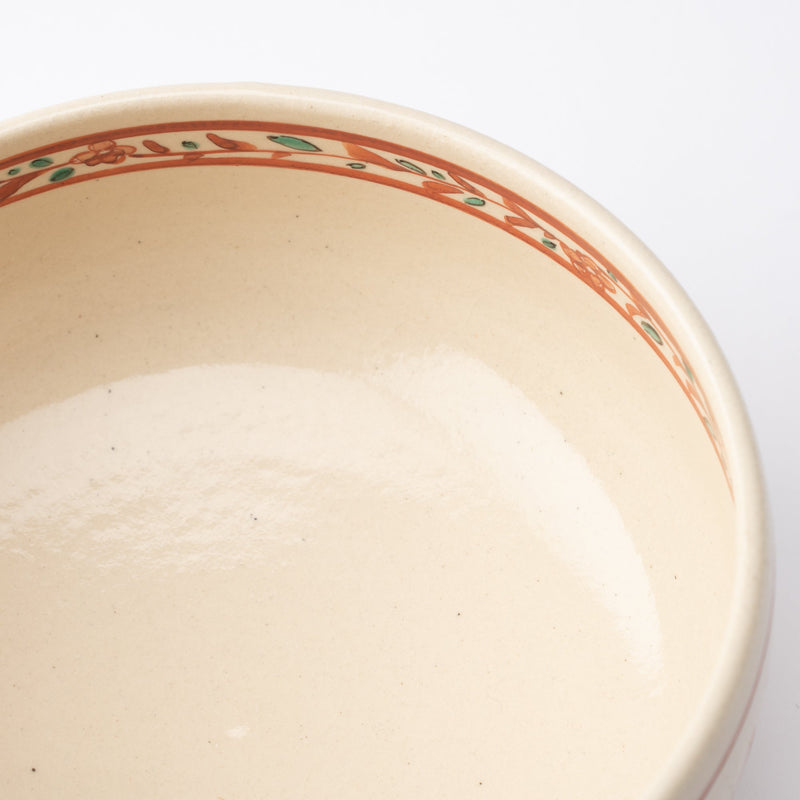 Bitouen Akae Arabesque Pattern Kutani Bowl - MUSUBI KILN - Quality Japanese Tableware and Gift