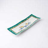 Bitouen Ko - Kutani Rabbit Rectangle Plate - MUSUBI KILN - Quality Japanese Tableware and Gift