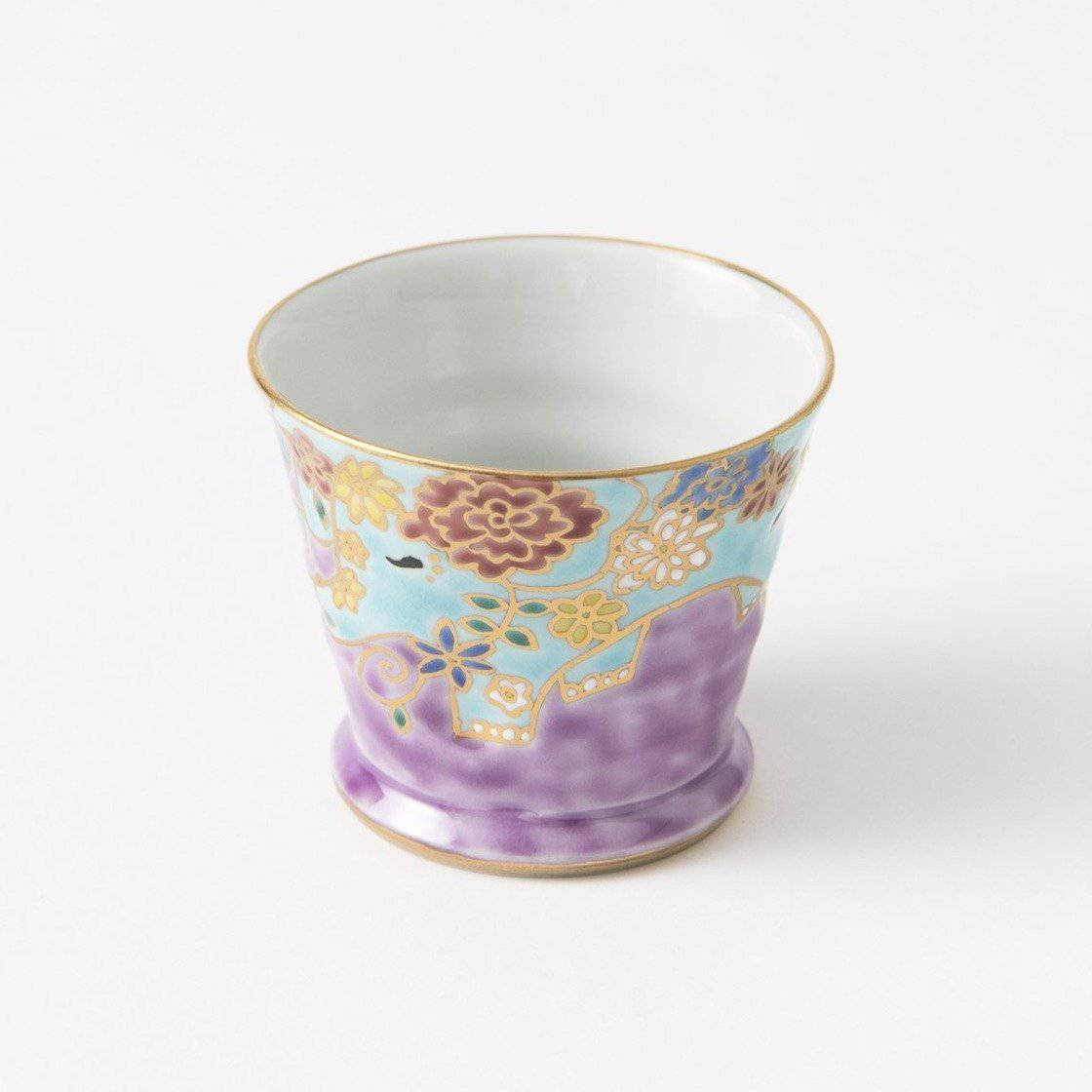 Bizan Kiln Green Elephant Kutani Teacup - MUSUBI KILN - Quality Japanese Tableware and Gift