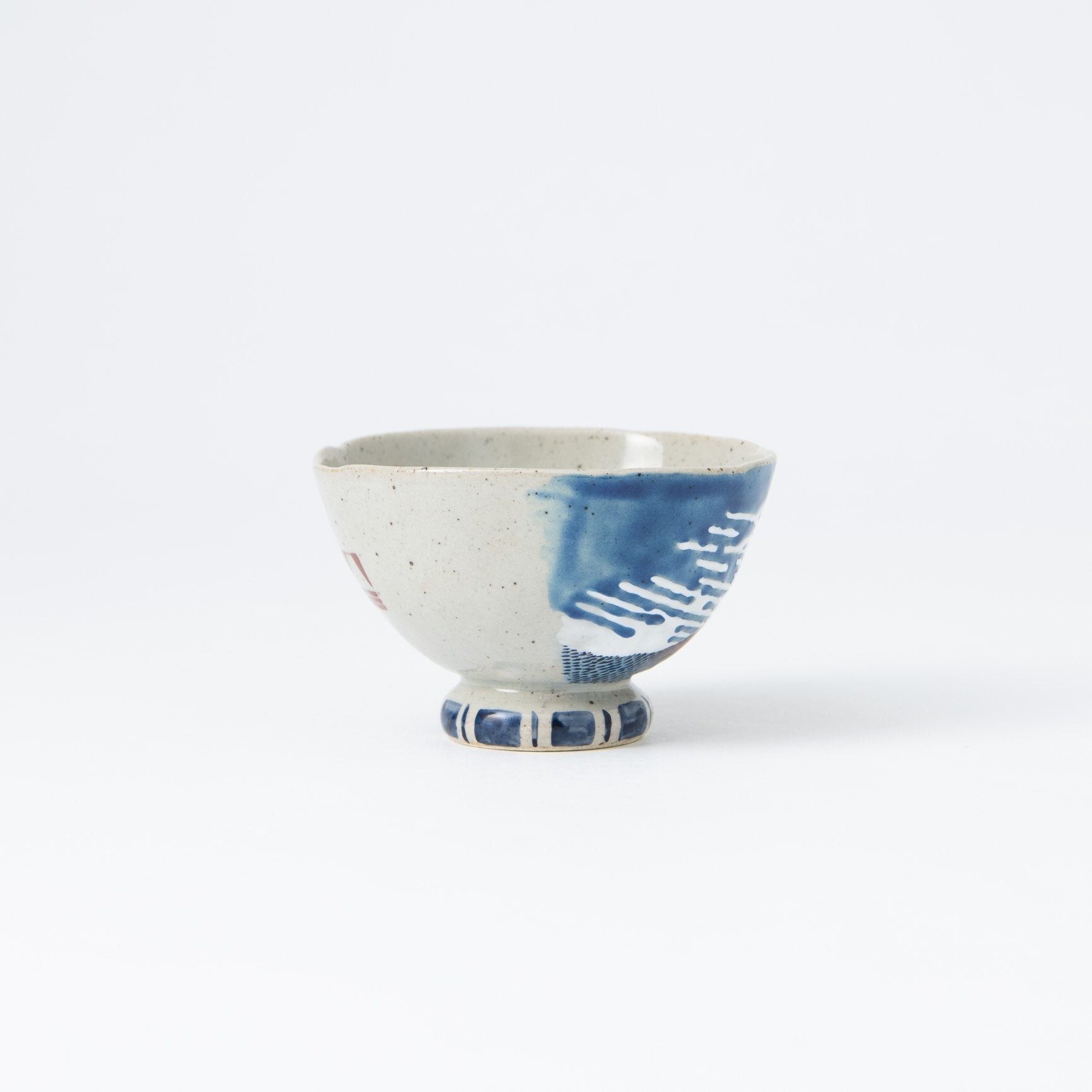 Bizan Kiln Hokusai Fuji Kutani Japanese Rice Bowl - MUSUBI KILN - Quality Japanese Tableware and Gift