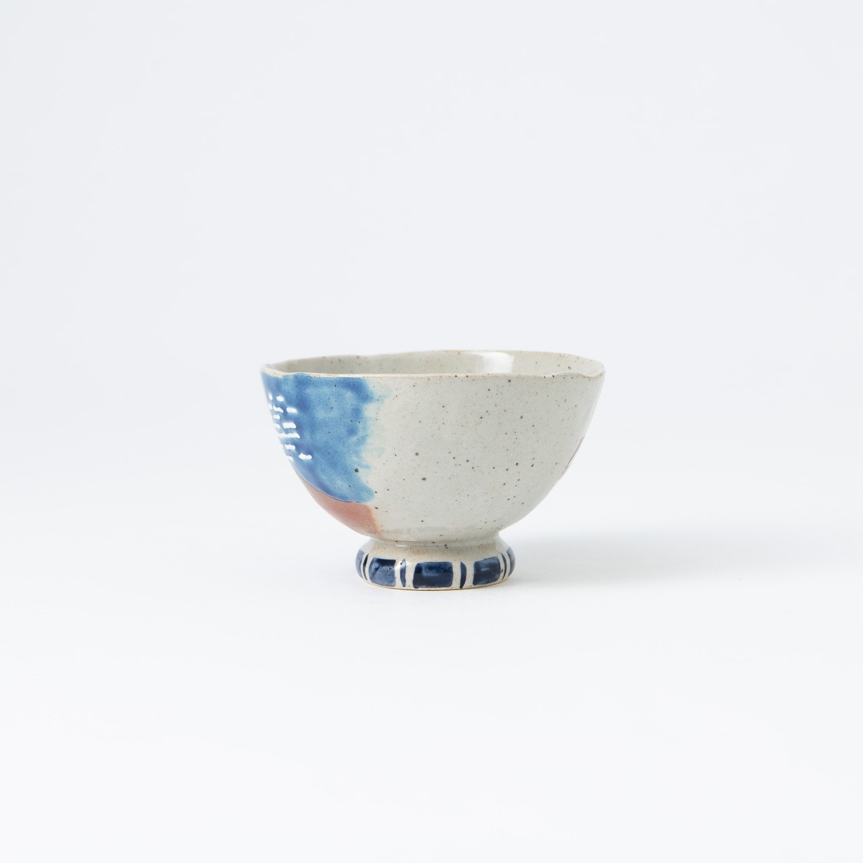 Bizan Kiln Hokusai Fuji Kutani Japanese Rice Bowl - MUSUBI KILN - Quality Japanese Tableware and Gift