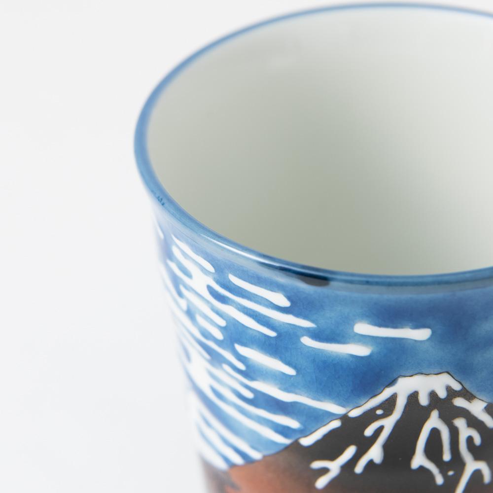 Bizan Kiln Hokusai Fuji Kutani Mug - MUSUBI KILN - Quality Japanese Tableware and Gift