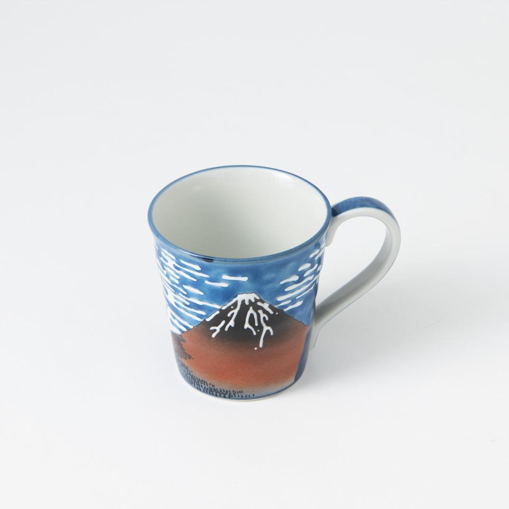 Bizan Kiln Hokusai Fuji Kutani Mug - MUSUBI KILN - Quality Japanese Tableware and Gift