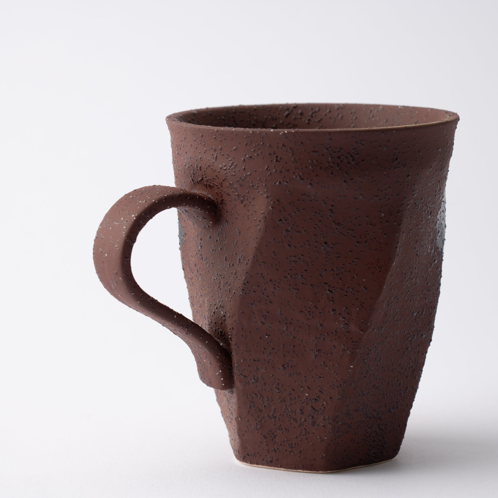 Bizan Kiln Hydrangea Rough - Hewn Kutani Mug - MUSUBI KILN - Quality Japanese Tableware and Gift