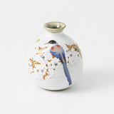 Bizan Kiln Sakura and Bird Kutani Sake Set - MUSUBI KILN - Quality Japanese Tableware and Gift