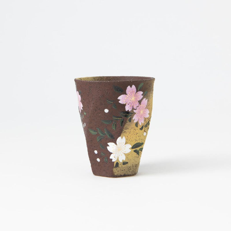 Bizan Kiln Sakura Rough - Hewn Kutani Mug - MUSUBI KILN - Quality Japanese Tableware and Gift