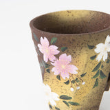 Bizan Kiln Sakura Rough - Hewn Kutani Mug - MUSUBI KILN - Quality Japanese Tableware and Gift