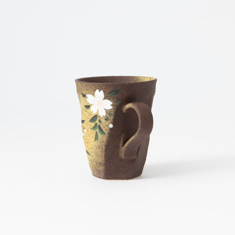 Bizan Kiln Sakura Rough - Hewn Kutani Mug - MUSUBI KILN - Quality Japanese Tableware and Gift