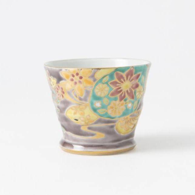 Bizan Kiln Sea Turtle Kutani Teacup - MUSUBI KILN - Quality Japanese Tableware and Gift