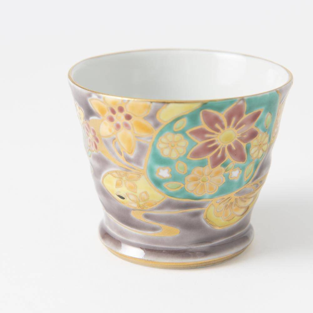 Bizan Kiln Sea Turtle Kutani Teacup - MUSUBI KILN - Quality Japanese Tableware and Gift