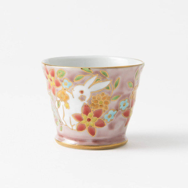 Bizan Kiln White Rabbit Kutani Teacup - MUSUBI KILN - Quality Japanese Tableware and Gift