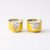 Bizan Kiln Yoshidaya Sakura and Bird Kutani Sake Set - MUSUBI KILN - Quality Japanese Tableware and Gift