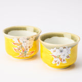 Bizan Kiln Yoshidaya Sakura and Bird Kutani Sake Set - MUSUBI KILN - Quality Japanese Tableware and Gift