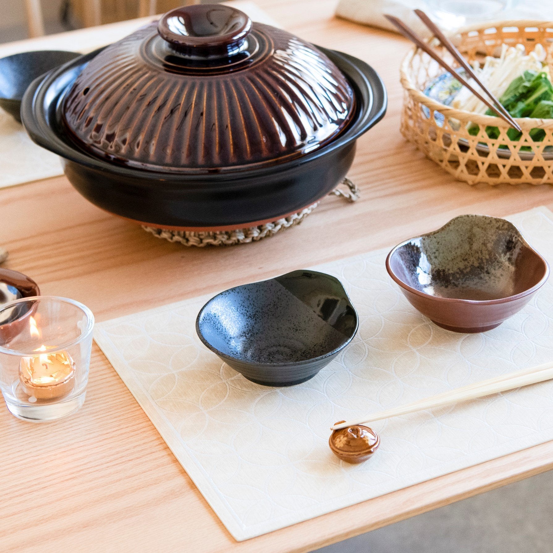 Black and Green Mino Ware Tonsui Bowl - MUSUBI KILN - Quality Japanese Tableware and Gift