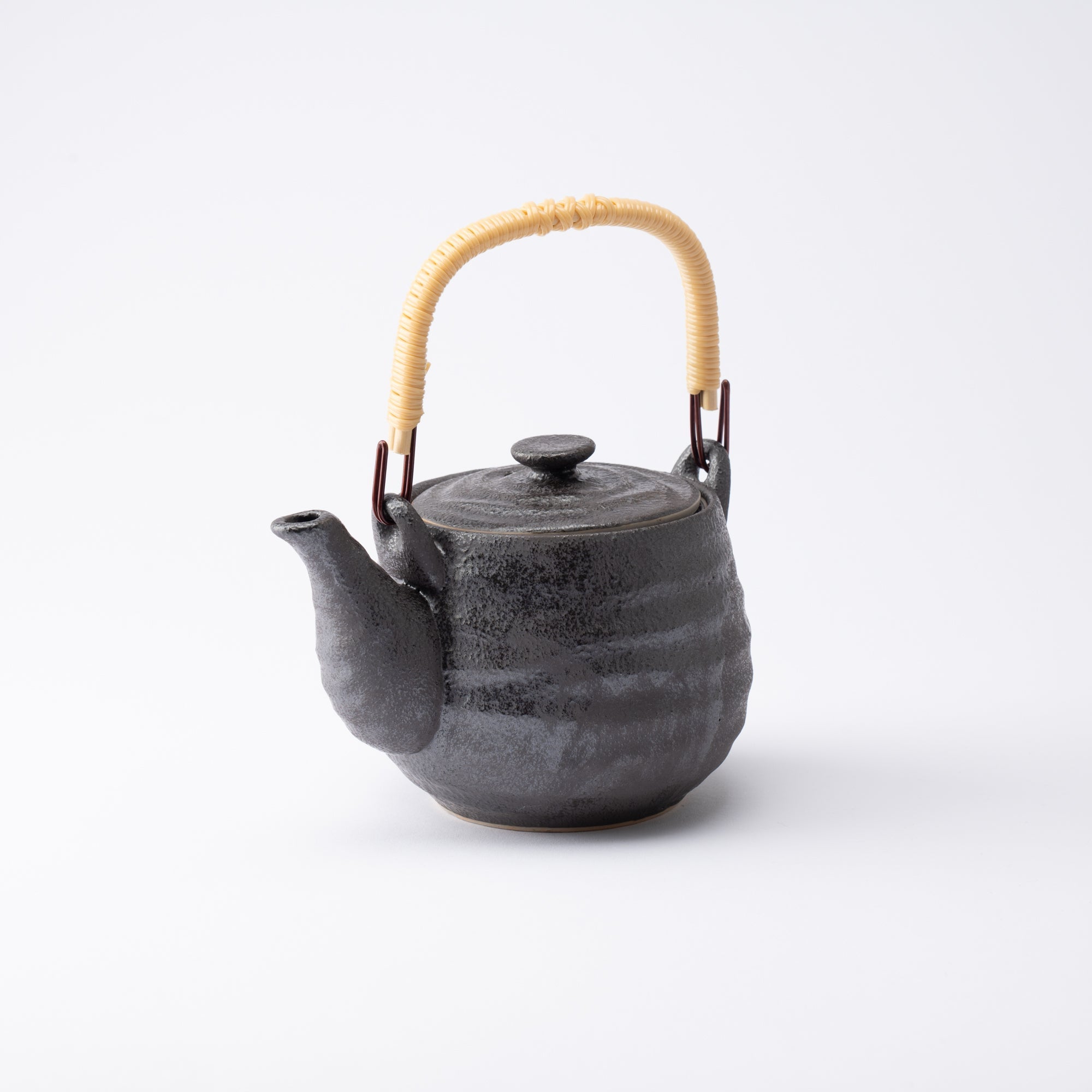 Black Mino Ware Japanese Teapot 20.3oz (600ml) - MUSUBI KILN - Quality Japanese Tableware and Gift