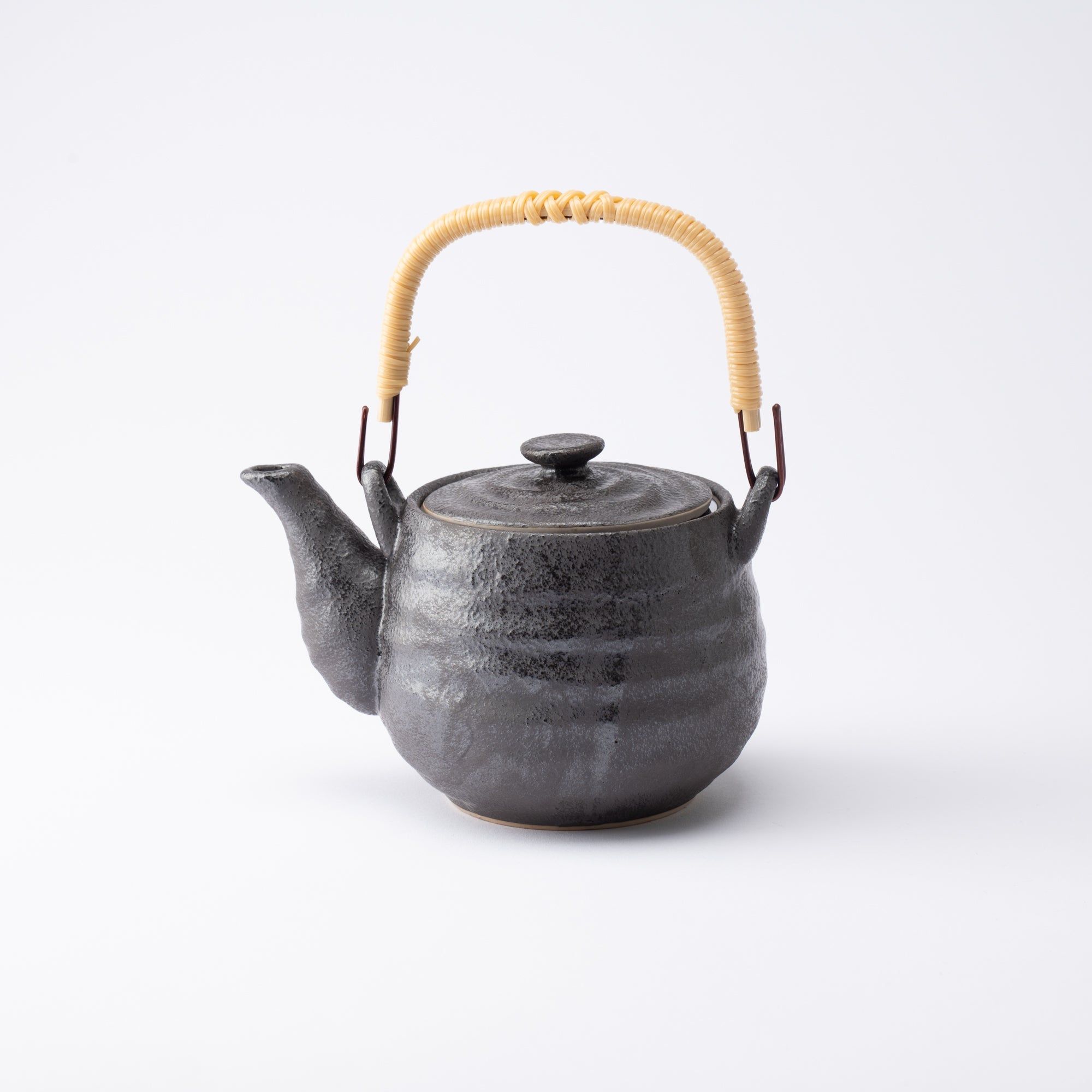 Black Mino Ware Japanese Teapot 20.3oz (600ml) - MUSUBI KILN - Quality Japanese Tableware and Gift