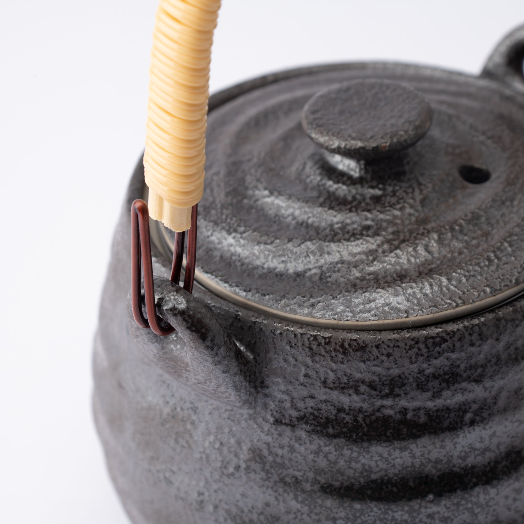 Black Mino Ware Japanese Teapot 20.3oz (600ml) - MUSUBI KILN - Quality Japanese Tableware and Gift