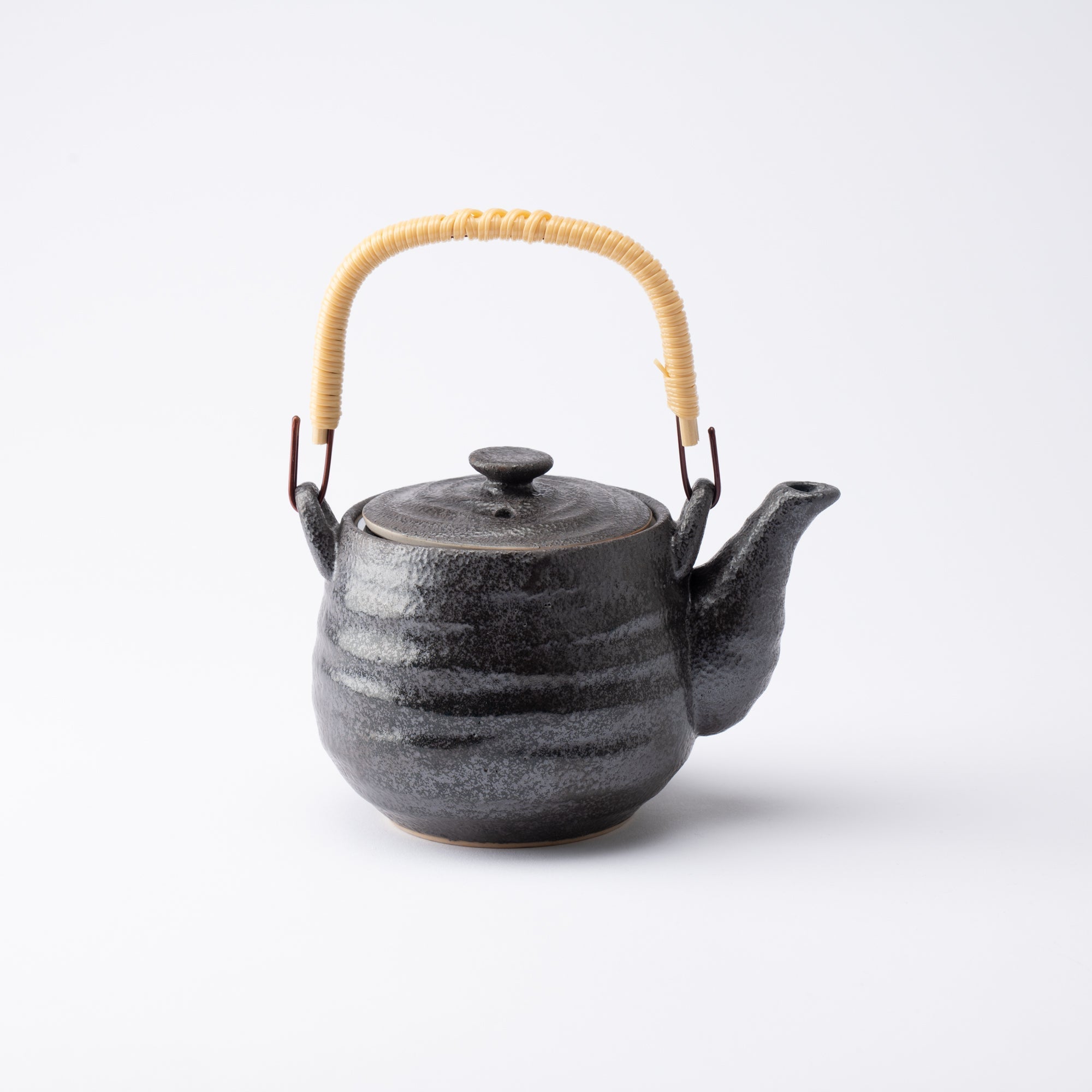 Black Mino Ware Japanese Teapot 20.3oz (600ml) - MUSUBI KILN - Quality Japanese Tableware and Gift