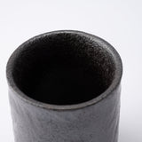 Black Nunome Mino Ware Yunomi Japanese Teacup - MUSUBI KILN - Quality Japanese Tableware and Gift