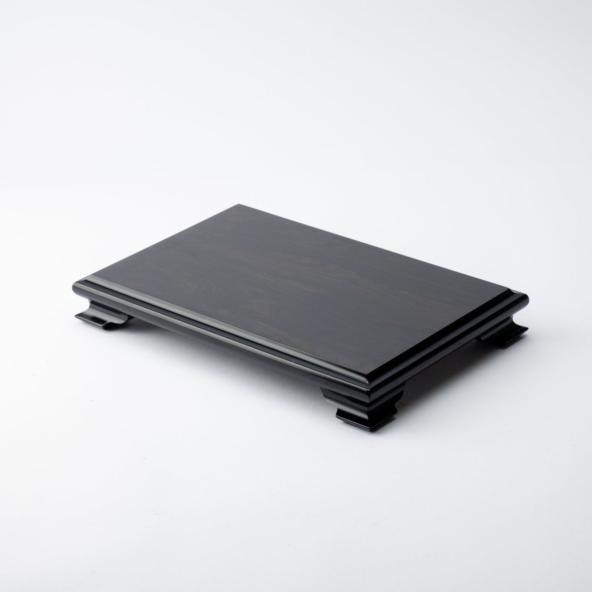 Rectangular Decorative Stand Black Rectangular Decorative Footed Stand