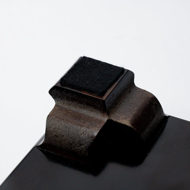 Black Rectangular Decorative Footed Stand - MUSUBI KILN - Quality Japanese Tableware and Gift