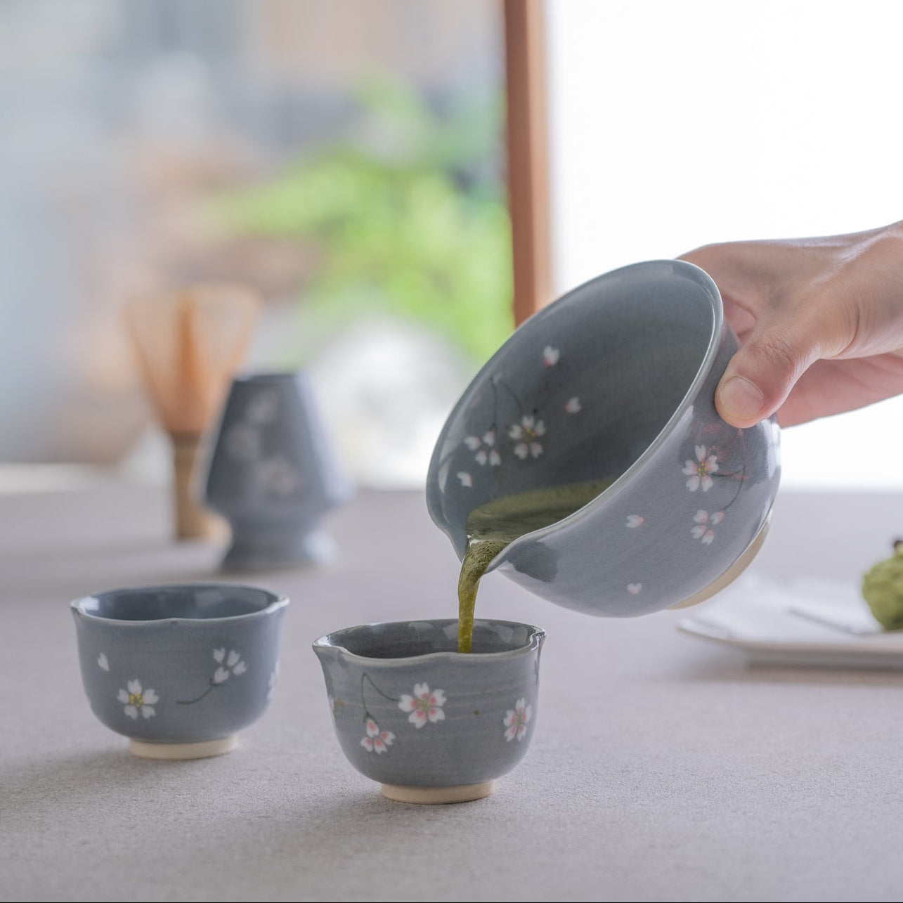 Floating Sakura Matcha Bowl
