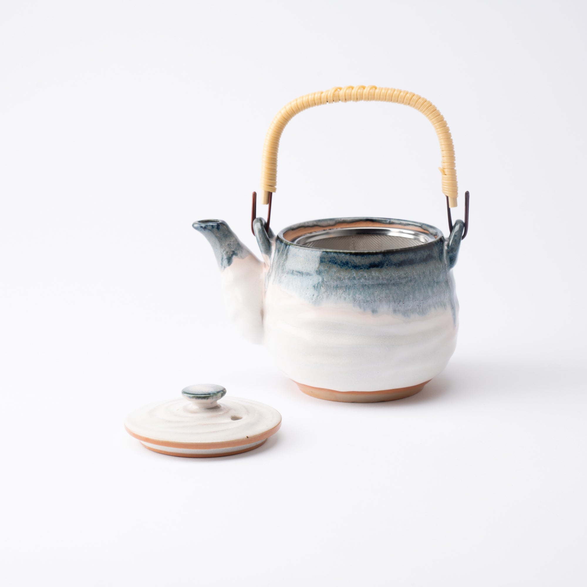 Blue Haze Mino Ware Japanese Teapot 20.3oz (600ml) - MUSUBI KILN - Quality Japanese Tableware and Gift