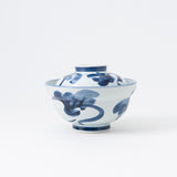 Blue Turnip Mino Ware Donburi Rice Bowl with Lid S - MUSUBI KILN - Quality Japanese Tableware and Gift